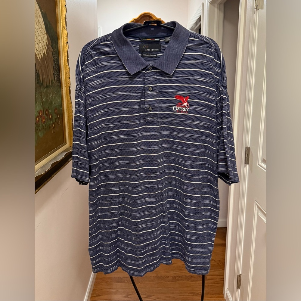 MENS GREG NORMAN 60/2 DOUBLE MERCERIZED DISNEY OSPREY RIDGE GOF POLO SHIRT XL/TG